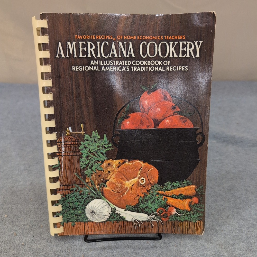 Americana Cookery Illustrated Cookbook Regional Traditional Recipes 1971 Spiral